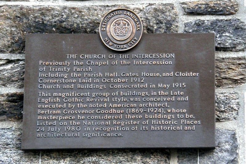 The Church of the Intercession Marker. Click for full size. The Church of the Intercession Marker image. Click for full size.