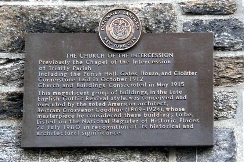 The Church of the Intercession Marker image. Click for full size.