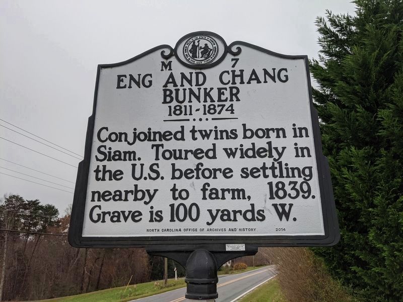 Eng and Chang Bunker Marker image. Click for full size.