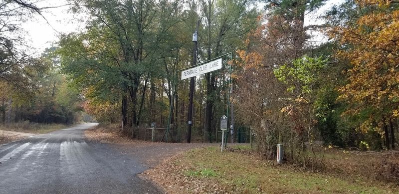 The view of the Ferndale Club and marker from the road. image. Click for full size.
