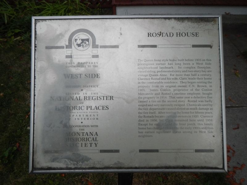 Rostad House Marker. Click for full size. Rostad House Marker image. Click for full size.