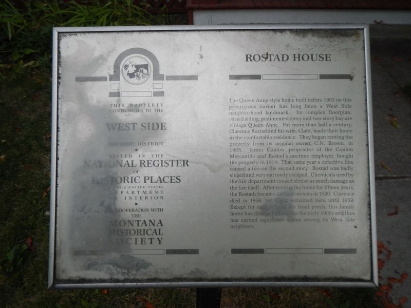 Rostad House Marker image. Click for full size.