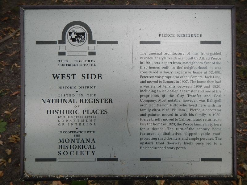 Pierce Residence Marker. Click for full size. Pierce Residence Marker image. Click for full size.