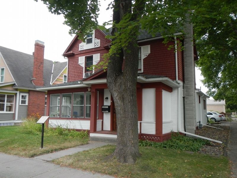 Rostad House and Marker. Click for more information. Rostad House and Marker image. Click for more information.