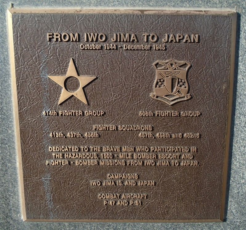 414th Fighter Group 506th Fighter Group Marker. Click for full size. 414th Fighter Group 506th Fighter Group Marker image. Click for full size.