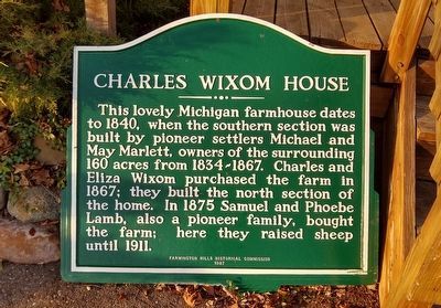 Charles Wixom House Marker image. Click for full size.