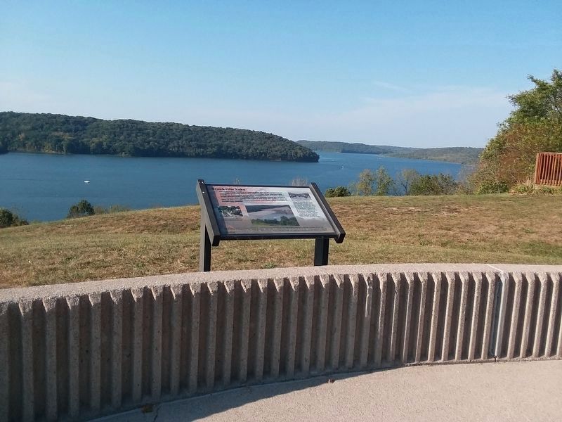 Brookville Lake and Marker. Click for full size. Brookville Lake and Marker image. Click for full size.