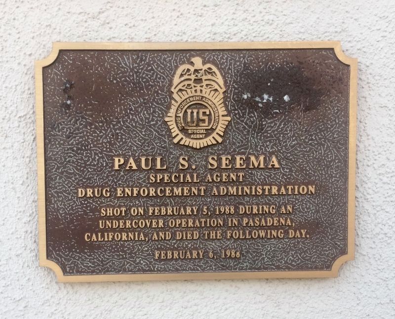 Paul Seema Memorial Plaque image. Click for full size.