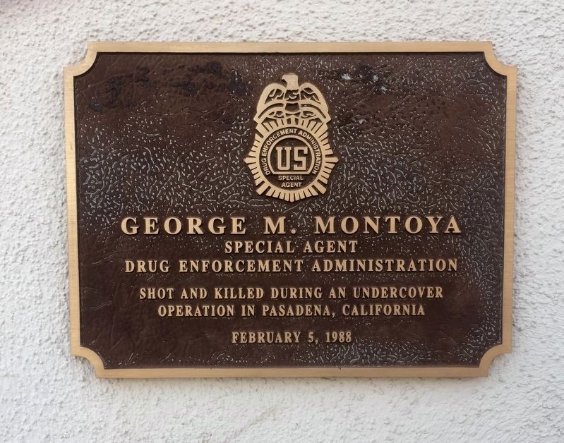 George Montoya Memorial Plaque image. Click for full size.