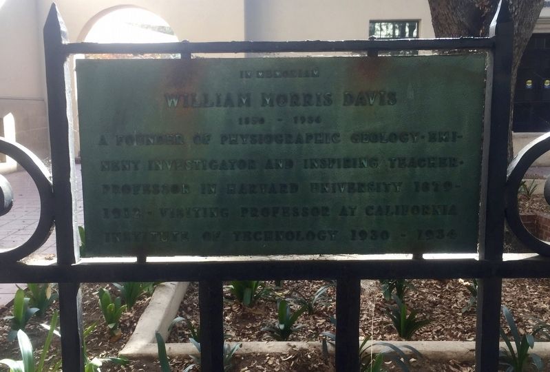 William Morris Davis Marker. Click for full size. William Morris Davis Marker image. Click for full size.