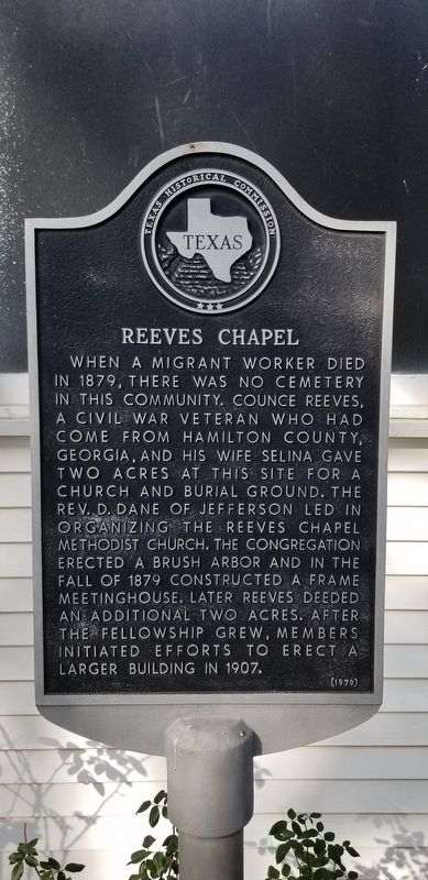 Reeves Chapel Marker image. Click for full size.