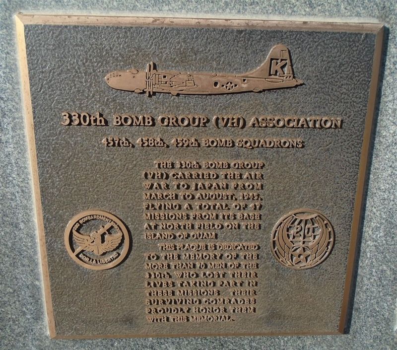 330th Bomb Group (VH) Association Marker image. Click for full size.