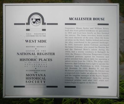 McAllester House Marker. Click for full size. McAllester House Marker image. Click for full size.