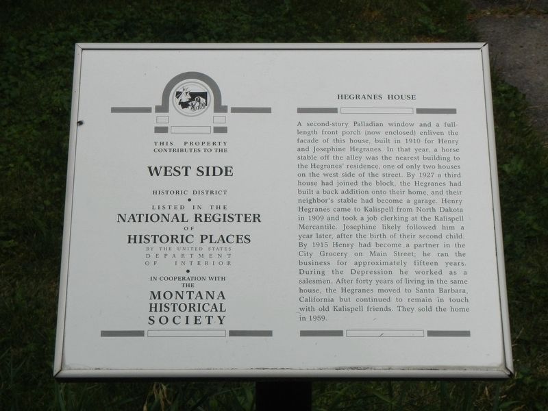 Hegranes House Marker image. Click for full size.