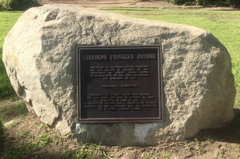 Pasadena Pioneers Bridge Marker image. Click for full size.
