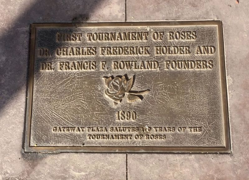 Tournament of Roses History Walk - founders panel image. Click for full size.