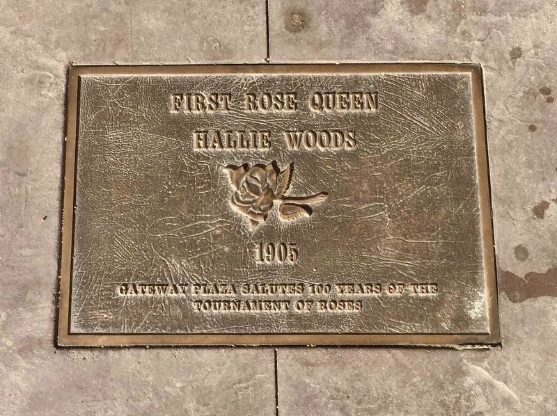 Tournament of Roses History Walk - first Rose Queen panel image. Click for full size.