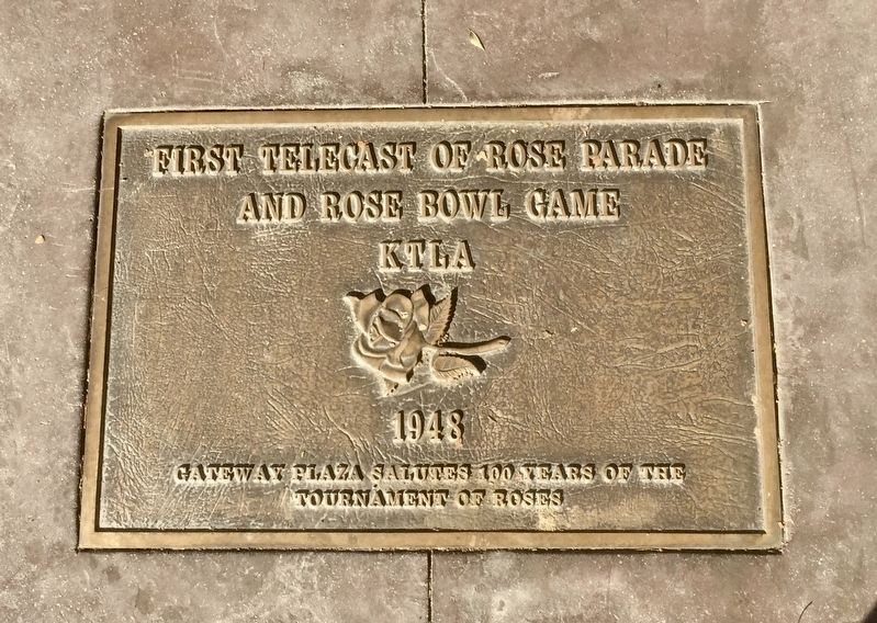 Tournament of Roses History Walk - first telecast panel image. Click for full size.