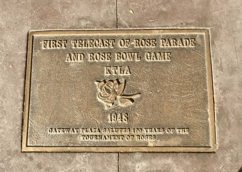 Tournament of Roses History Walk - first telecast panel image. Click for full size.