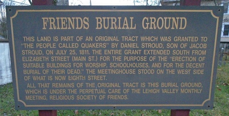 Friends Burial Ground Marker image. Click for full size.
