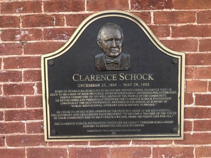 Clarence Schock Marker image. Click for full size.