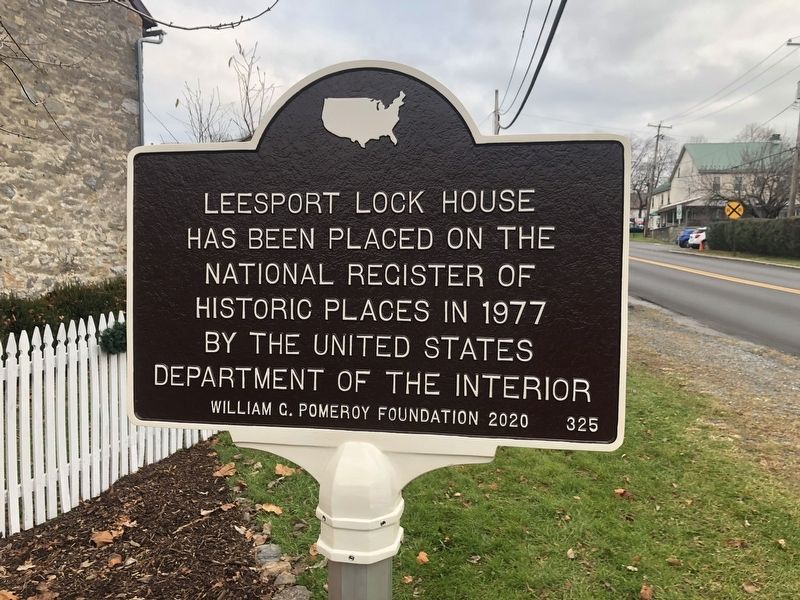 Leesport Lock House Marker image. Click for full size.