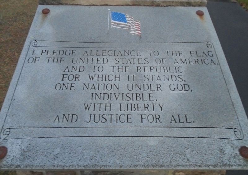 Veterans Memorial Pledge of Allegiance Marker. Click for full size. Veterans Memorial Pledge of Allegiance Marker image. Click for full size.