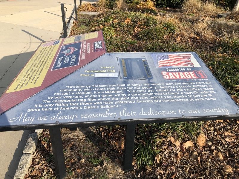 Dedicated To All The Veterans Of Our Community Marker image. Click for full size.