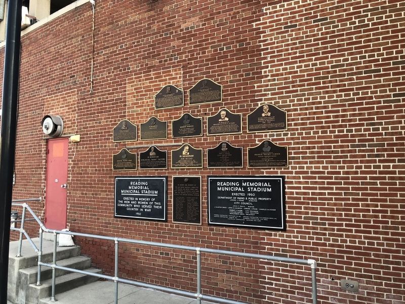 Reading Memorial Municipal Stadium Marker image. Click for full size.