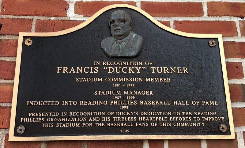 In Recognition of Francis "Ducky" Turner Marker. Click for full size. In Recognition of Francis "Ducky" Turner Marker image. Click for full size.