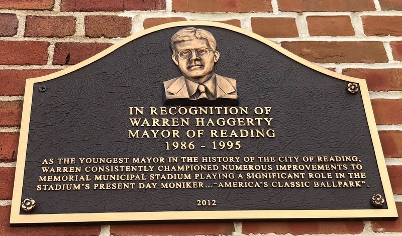 In Recognition of Warren Haggerty Marker. Click for full size. In Recognition of Warren Haggerty Marker image. Click for full size.