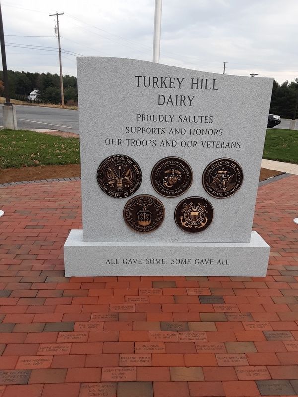 Turkey Hill Dairy proudly salutes Marker. Click for full size. Turkey Hill Dairy proudly salutes Marker image. Click for full size.