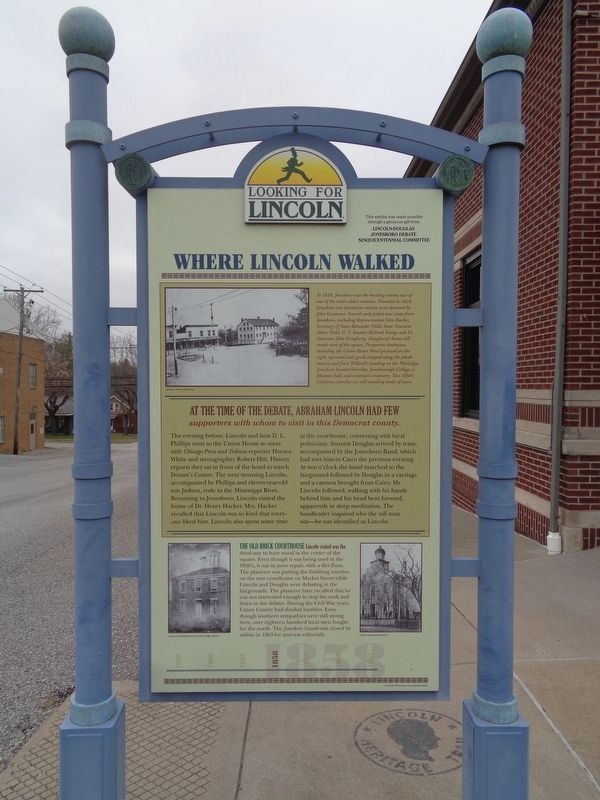 Where Lincoln Walked Marker image. Click for full size.