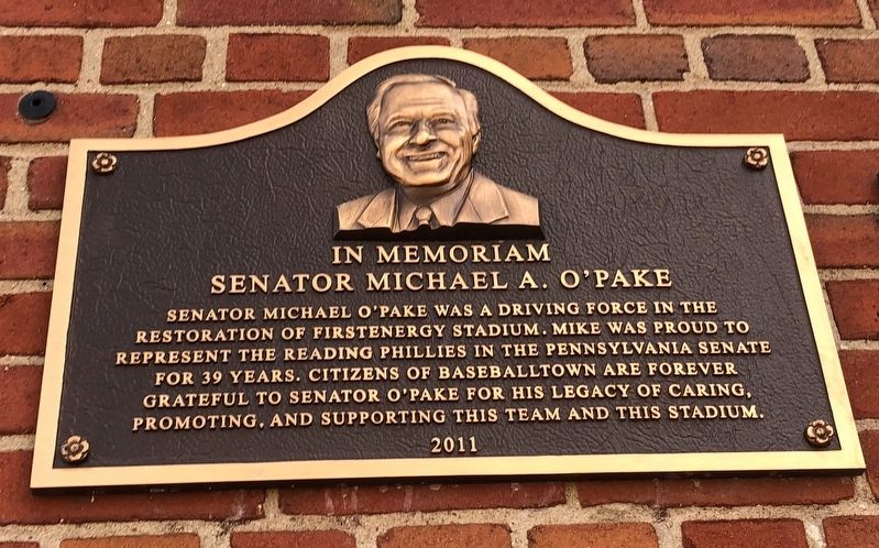 Senator Michael A. O'Pake Marker image. Click for full size.