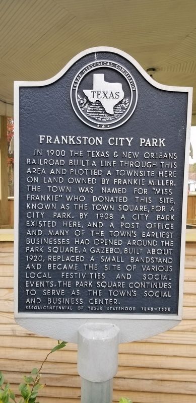 Frankston City Park Marker image. Click for full size.