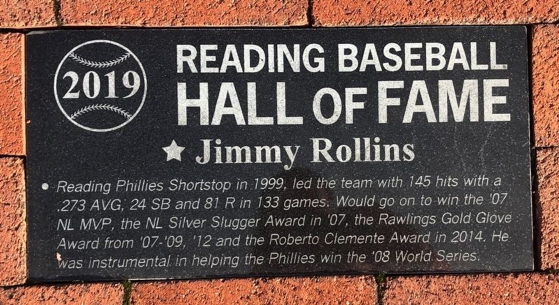 Jimmy Rollins Marker. Click for full size. Jimmy Rollins Marker image. Click for full size.