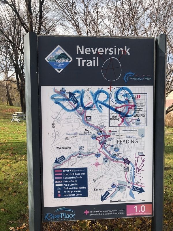 Neversink Trail side of the marker. Click for full size. Neversink Trail side of the marker image. Click for full size.