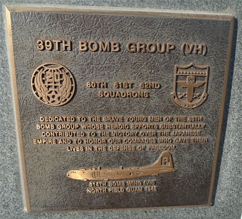 39th Bomb Group (VH) Marker image. Click for full size.