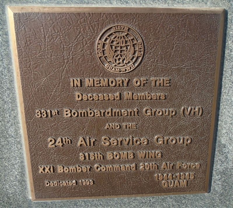 331<sup>st</sup> Bombardment Group (VH)  24<sup>th</sup> Air Service Group Marker image. Click for full size.