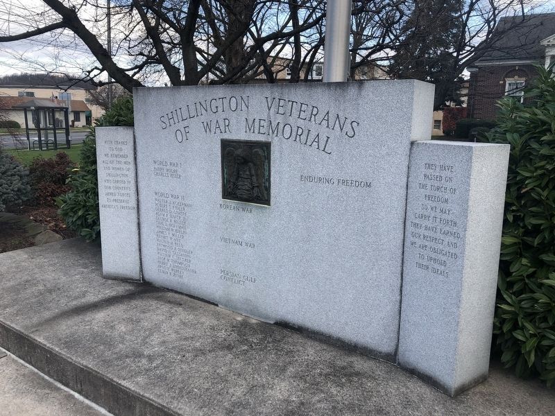 Shillington Veterans of War Memorial. Click for full size. Shillington Veterans of War Memorial image. Click for full size.