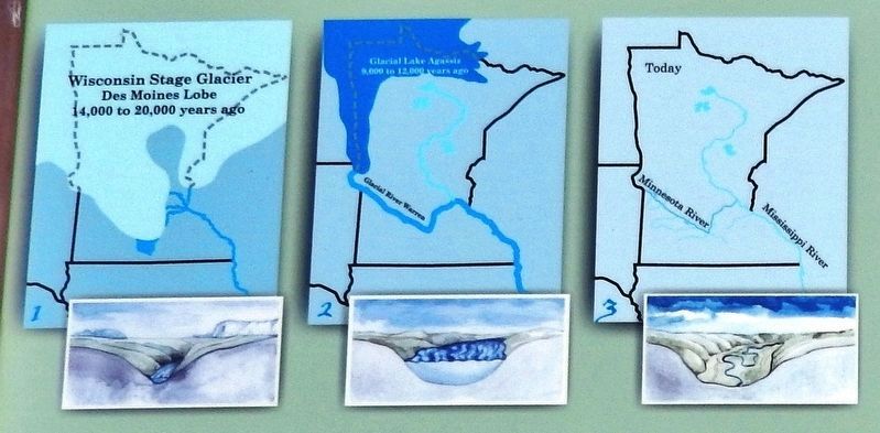 Marker detail: Minnesota Glacial History Diagram image. Click for full size.
