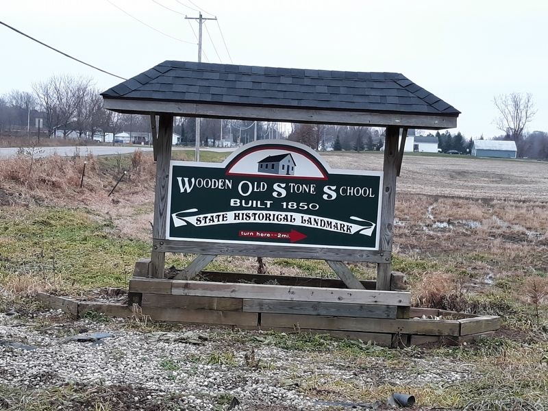Wooden Stone School Marker. Click for full size. Wooden Stone School Marker image. Click for full size.