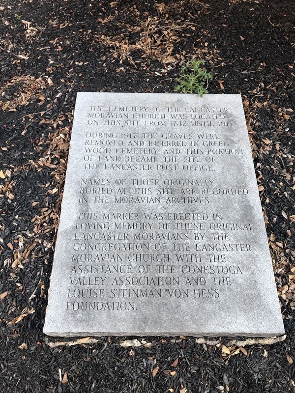 Moravian Cemetery Site Marker image. Click for full size.