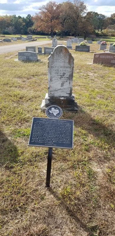 Franklin Columbus Woodard Marker and gravestone image. Click for full size.