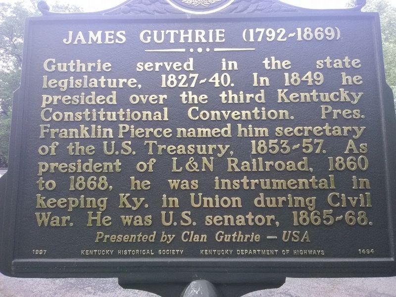 James Guthrie (1792-1869) Marker image. Click for full size.