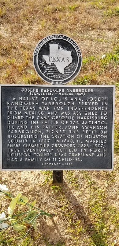 Joseph Randolph Yarbrough Marker image. Click for full size.
