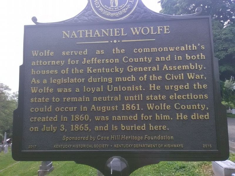 Nathaniel Wolfe Marker image. Click for full size.