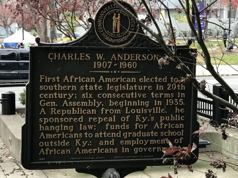 Charles W. Anderson, Jr. Marker image. Click for full size.