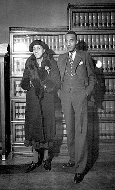 Charles W. Anderson, Jr. with his mother, Tabetha Murphy Anderson image. Click for full size.