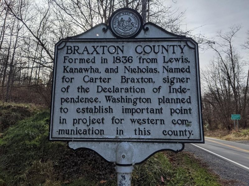 Lewis County / Braxton County Marker image. Click for full size.